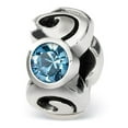 thumbnail image 1 of Beautiful Sterling Silver Reflections March Swarovski Crystal Birthstone Bead, 1 of 2
