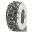 thumbnail image 1 of Beautiful Sterling Silver Reflections Silver/Grey Double Row Swarovski Crystal Bead, 1 of 2