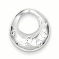 thumbnail image 1 of Beautiful Sterling Silver Rhodium Plated CZ Circle Pendant Slide, 1 of 1