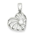 thumbnail image 1 of Beautiful Sterling Silver Rhodium Plated CZ Heart Pendant, 1 of 1