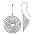 thumbnail image 1 of Beautiful Sterling Silver Rhodium Plated D/C Circles Dangle Earrings, 1 of 2