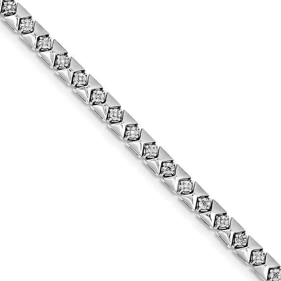 Beautiful Sterling Silver Rhodium Plated Diamond Bracelet