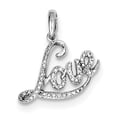 thumbnail image 1 of Beautiful Sterling Silver Rhodium Plated Diamond Love Pendant, 1 of 2