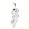 thumbnail image 1 of Beautiful Sterling Silver Rhodium Plated Stellux Crystal Leaf Branch Pendant, 1 of 1