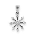 thumbnail image 1 of Beautiful Sterling Silver Rhodium Snowflake Pendant, 1 of 2