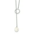 thumbnail image 1 of Beautiful Sterling Silver Rhodium-plated 7-8mm White FWC Pearl Toggle Necklace, 1 of 1