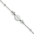 thumbnail image 1 of Beautiful Sterling Silver Rhodium-plated Beaded DREAM w/2 inch ext. Bracelet, 1 of 1