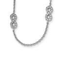 thumbnail image 1 of Beautiful Sterling Silver Rhodium-plated & CZ Infinity Symbol w/2 IN Ext Necklace, 1 of 2