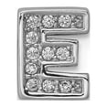 thumbnail image 1 of Beautiful Sterling Silver Rhodium plated CZ Letter E Slide Charm, 1 of 2