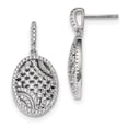 thumbnail image 1 of Beautiful Sterling Silver Rhodium-plated CZ Post Dangle Earrings, 1 of 1