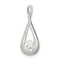 thumbnail image 1 of Beautiful Sterling Silver Rhodium-plated CZ Tear Drop Pendant, 1 of 2
