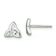 thumbnail image 1 of Beautiful Sterling Silver Rhodium-plated CZ Trinity Post Earrings, 1 of 2
