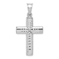 thumbnail image 1 of Beautiful Sterling Silver Rhodium-plated Diamond -Cut Cross Pendant, 1 of 2