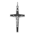 thumbnail image 1 of Beautiful Sterling Silver Rhodium-plated Enameled Crucifix Pendant, 1 of 2