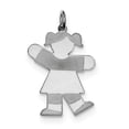 thumbnail image 1 of Beautiful Sterling Silver Rhodium-plated Kid Charm, 1 of 2
