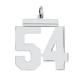 thumbnail image 1 of Beautiful Sterling Silver Rhodium-plated Large Polished Number 54 Charm, 1 of 2
