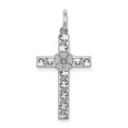 thumbnail image 1 of Beautiful Sterling Silver Rhodium-plated Laser Designed Cross Pendant, 1 of 2