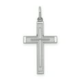 thumbnail image 1 of Beautiful Sterling Silver Rhodium-plated Laser Designed Cross Pendant, 1 of 2