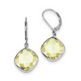 thumbnail image 1 of Beautiful Sterling Silver Rhodium-plated Lemon Quartz Earrings, 1 of 2