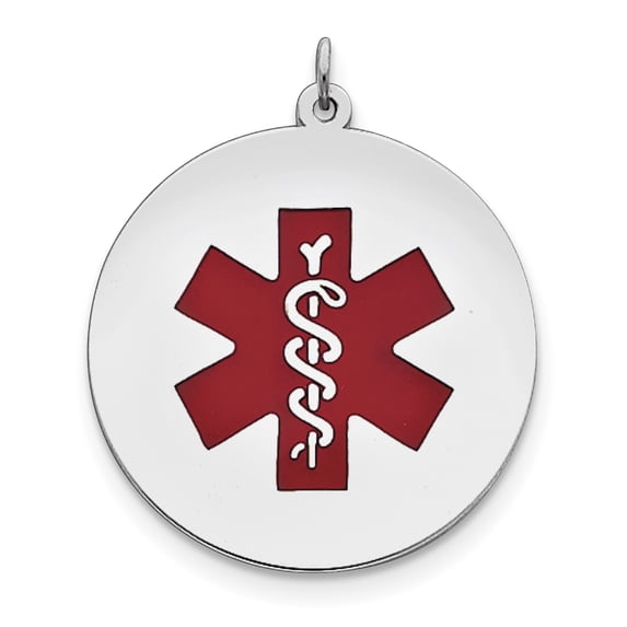 Beautiful Sterling Silver Rhodium-plated Medical Jewelry Pendant