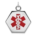 thumbnail image 1 of Beautiful Sterling Silver Rhodium-plated Medical Jewelry Pendant, 1 of 2