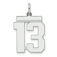 thumbnail image 1 of Beautiful Sterling Silver Rhodium-plated Medium Polished Number 13 Charm, 1 of 2