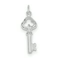 thumbnail image 1 of Beautiful Sterling Silver Rhodium-plated Polished Miniature Key Charm, 1 of 2