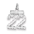 thumbnail image 1 of Beautiful Sterling Silver Rhodium-plated Small #22 Charm, 1 of 2