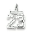 thumbnail image 1 of Beautiful Sterling Silver Rhodium-plated Small #23 Charm, 1 of 2