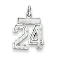 thumbnail image 1 of Beautiful Sterling Silver Rhodium-plated Small #24 Charm, 1 of 2