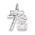 thumbnail image 1 of Beautiful Sterling Silver Rhodium-plated Small #76 Charm, 1 of 2