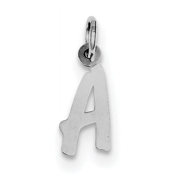 Beautiful Sterling Silver Rhodium-plated Small Initial A Charm