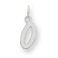 thumbnail image 1 of Beautiful Sterling Silver Rhodium-plated Small Initial O Charm, 1 of 2