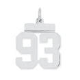 thumbnail image 1 of Beautiful Sterling Silver Rhodium-plated Small Polished Number 93 Charm, 1 of 2