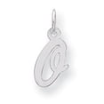 thumbnail image 1 of Beautiful Sterling Silver Rhodium-plated Small Script Initial O Charm, 1 of 2