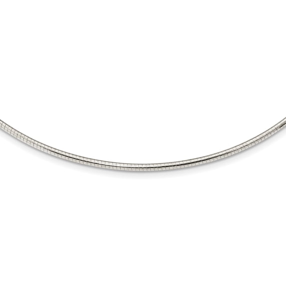Beautiful Sterling Silver Round 2mm w/2in. Ext Neckwire Chain