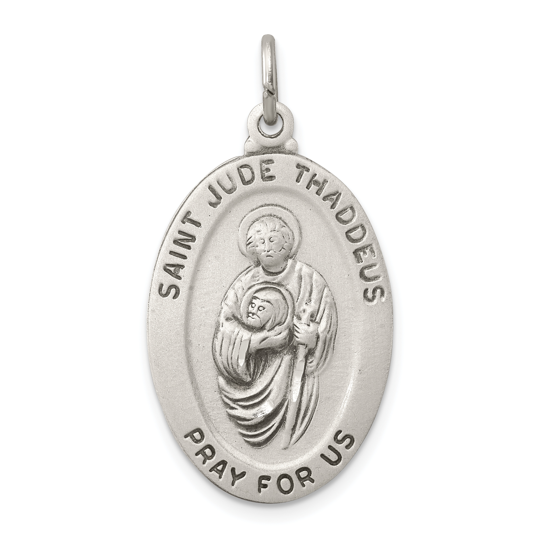Beautiful Sterling Silver Saint Jude Thaddeus Medal - Walmart.com