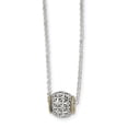 thumbnail image 1 of Beautiful Sterling Silver w/14k Accent Spinner Barrel Pendant Necklace, 1 of 1