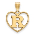 thumbnail image 1 of Beautiful Sterling Silver w/GP LogoArt Rutgers Pendant in Heart, 1 of 4