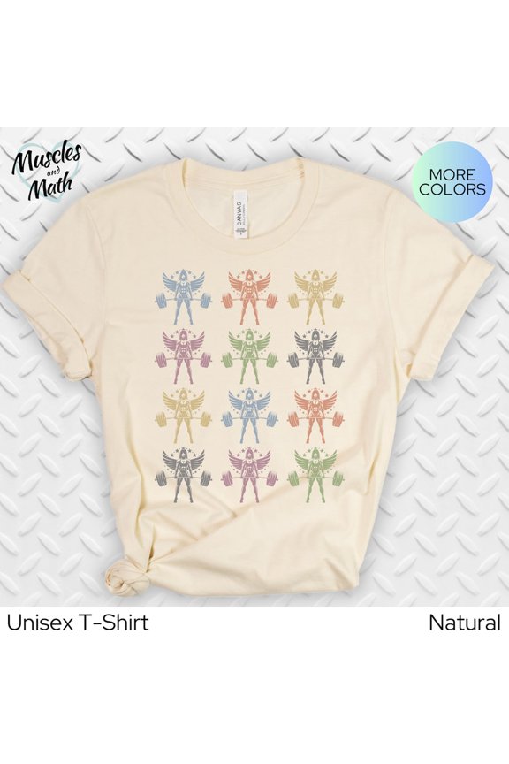Beautiful Strength Shirt Her, Female Weightlifter Bodybuilder Fantasy Goddess, Present For Gym Bestie Shirts, Barbell Tee