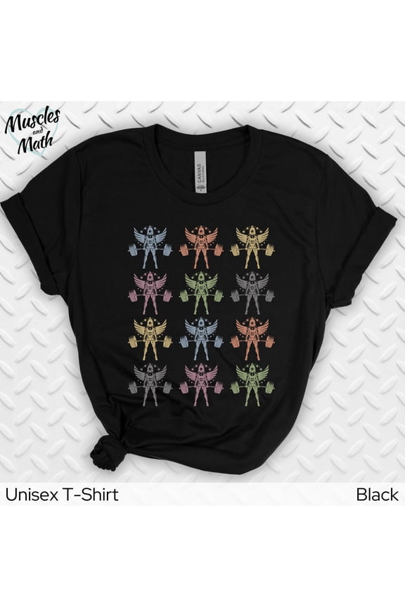Beautiful Strength Shirt Her, Female Weightlifter Bodybuilder Fantasy Goddess, Present For Gym Bestie Shirts, Barbell Tee