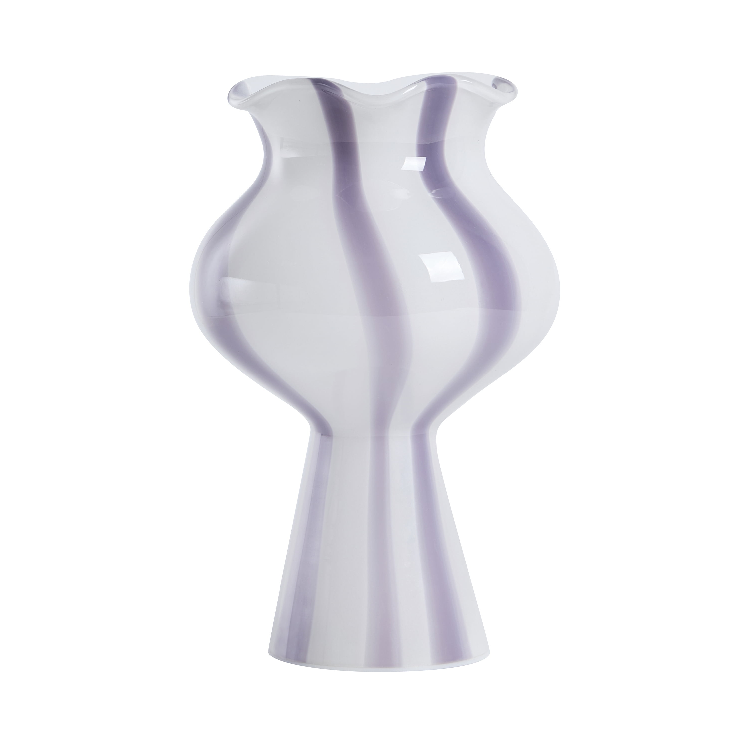 Beautiful 9" Striped Glass Portable Table Lamp by Drew Barrymore