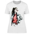 thumbnail image 1 of Beautiful Stylish Woman Poses T-Shirt Women -Image by Shutterstock, Female x-Large, 1 of 2