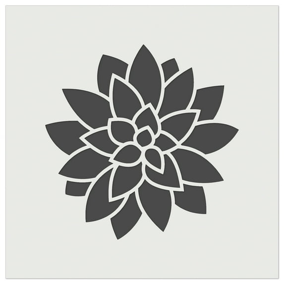Beautiful Succulent Flower Plant DIY Cookie Wall Craft Stencil - 11.5 Inch