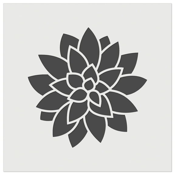 Beautiful Succulent Flower Plant DIY Cookie Wall Craft Stencil - 4.5 Inch