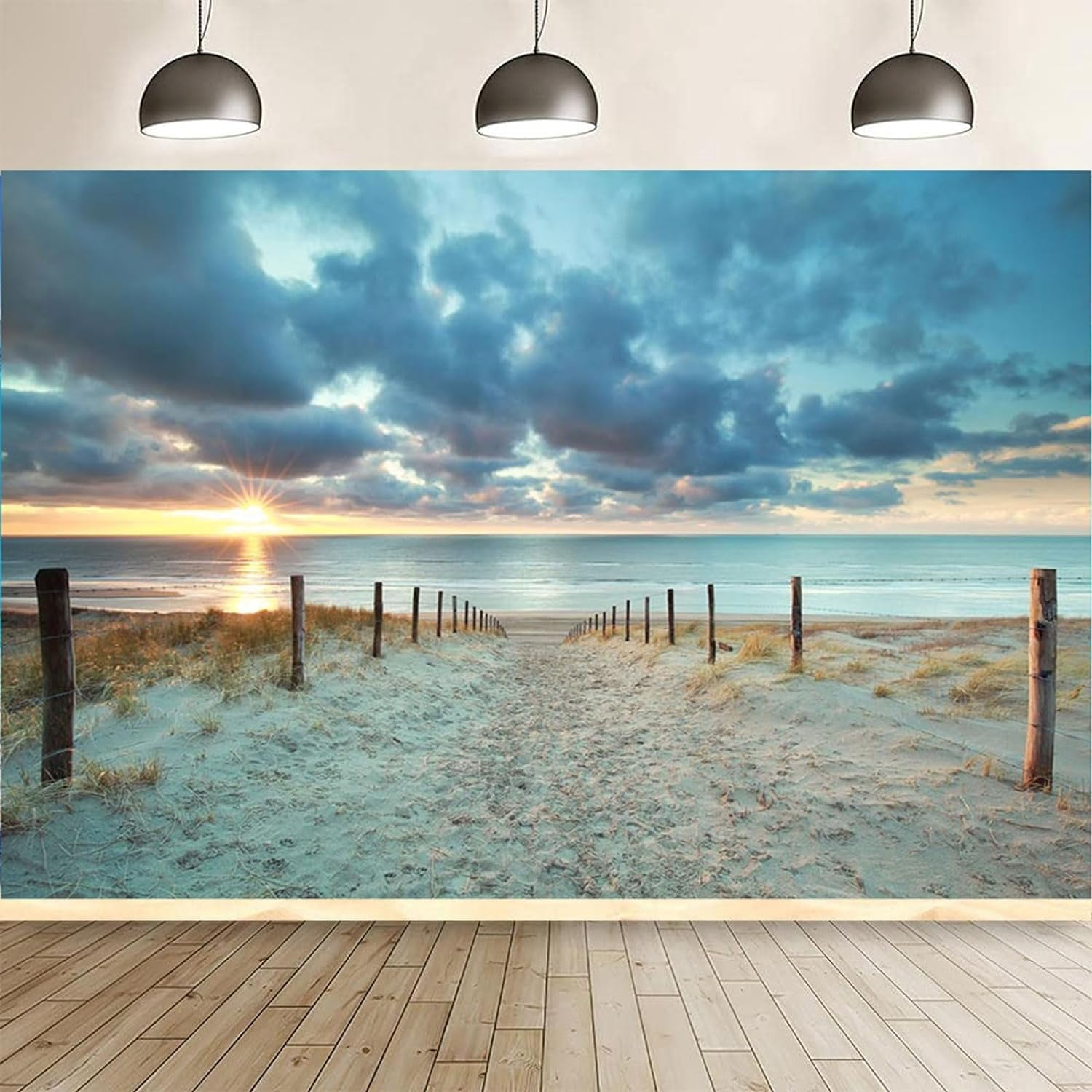 Beautiful Summer Beach Backdrop, Hawaii Sun Blue Sky Ocean Photo ...