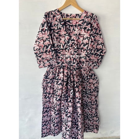 Beautiful Summer Dress,Cotton Dress,Hand Print Dress,Handblock Dress, Cotton Indian dress,Flapper Dress, Sketer Dress,Circle Dress,Summer