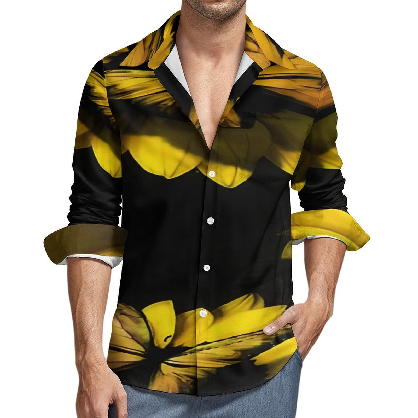 Butterfly Flower Men's Hawaiian Shirt