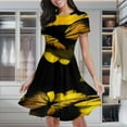 thumbnail image 1 of Beautiful Sunflower Butterfly Women's Classic Swing Skater Dress Casual Work Party Cocktail Dresses, 1 of 6