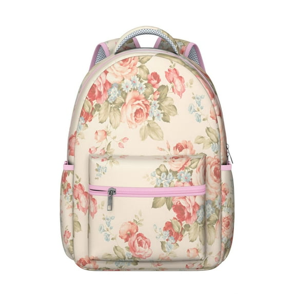 Beautiful Sunflower and Floral Print Backpack for Teens - Large School Backpack with Laptop Compartment - Durable Bookbag with Comfortable Straps - Trendy Flowers Pattern